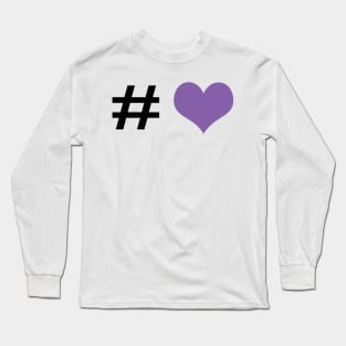 Hashtag purple heart Long Sleeve T-Shirt